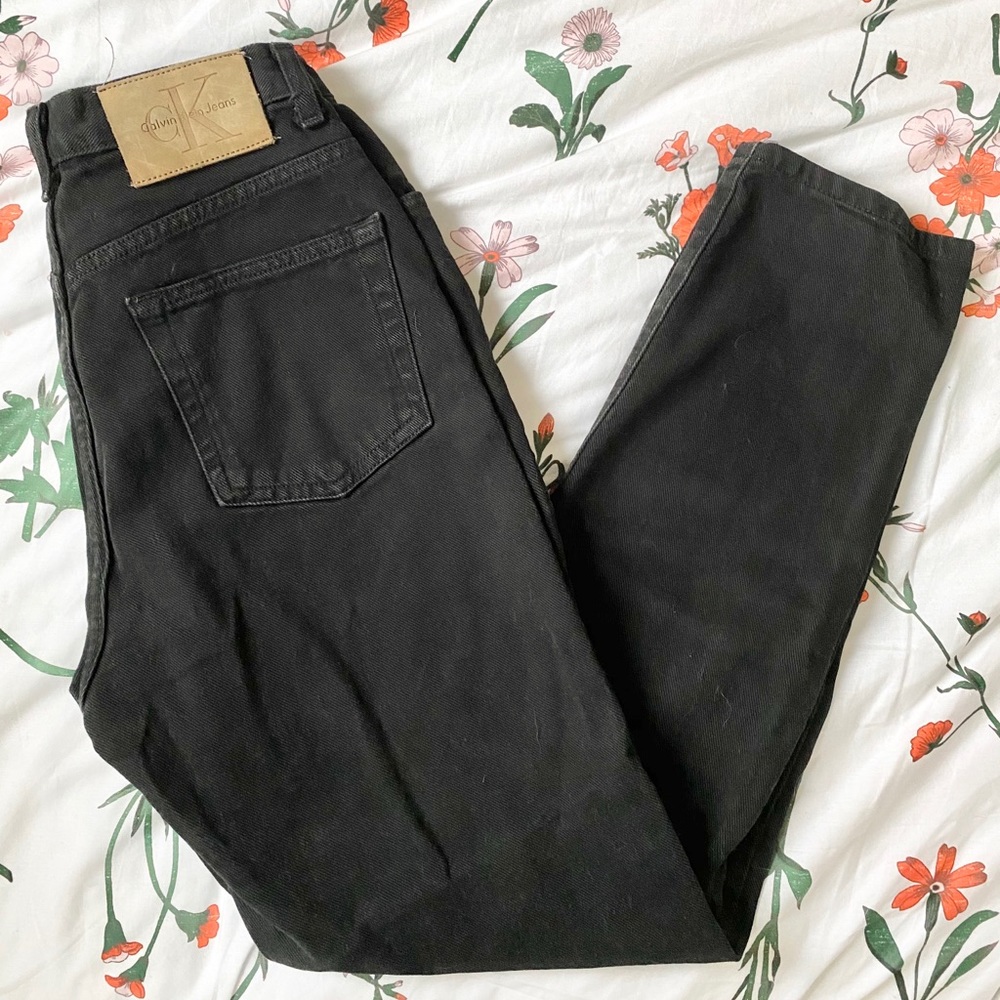 Vintage Calvin Klein Mom Jeans Black Size 8